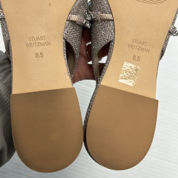 STUART WEITZMAN Crystalline Embossed Slingback Flats - Picture 6 of 6